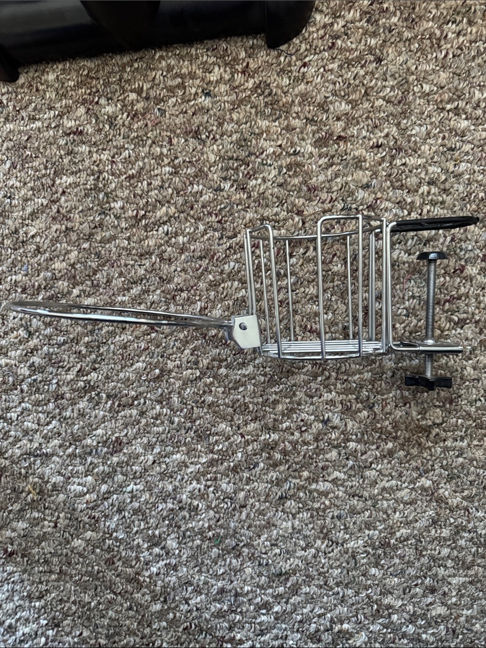 Metal Clamp-On cup and trash holder - Silver
